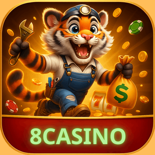 Imagem promocional da 8CASINO mostrando a plataforma e suas vantagens
